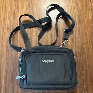 Baggallini | Bags | Baggallini Triple Zip Bagg 8x6 Crossbody Dark Grey With  Beige Lining Travel | Poshmark